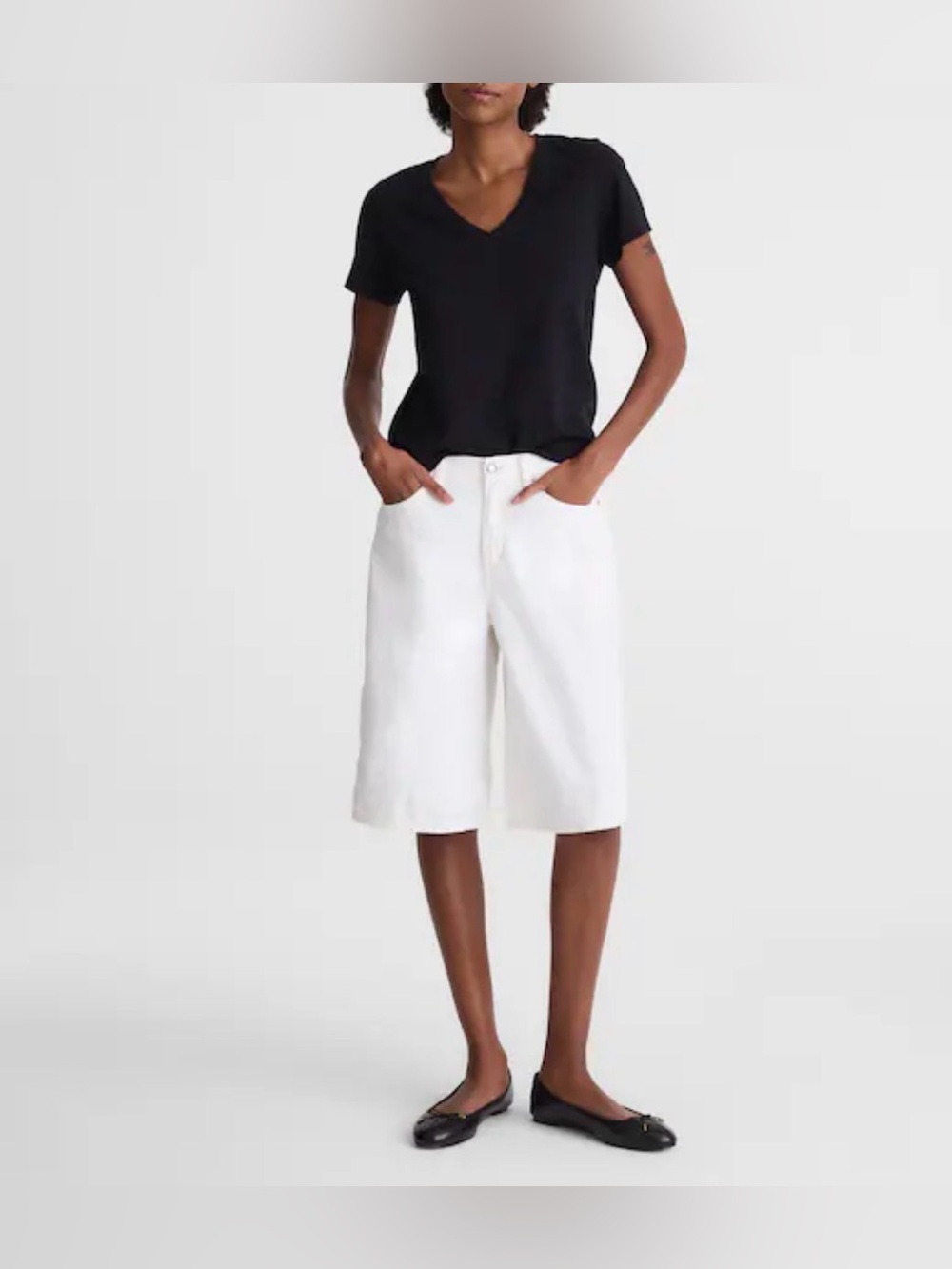Madewell Women’s The V-Waist Bermuda Short White.33.NWT.